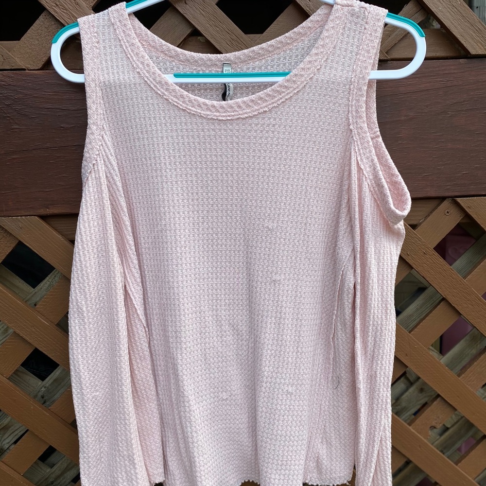 Cold Shoulder Pink Sweater